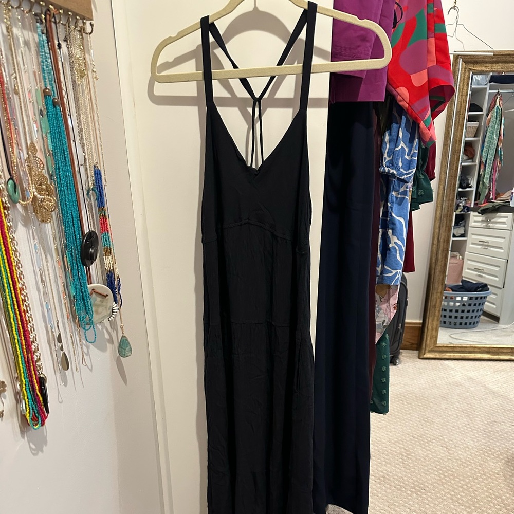 Prana Black Maxi Dress - low back